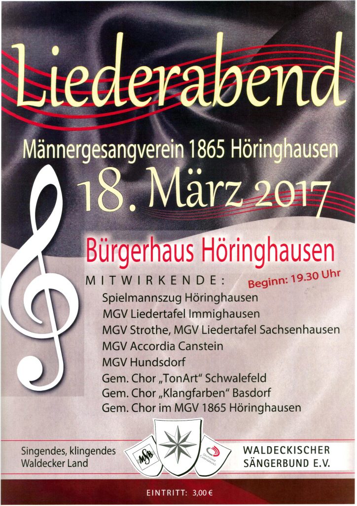 XIX 2017 Liederabend MGV